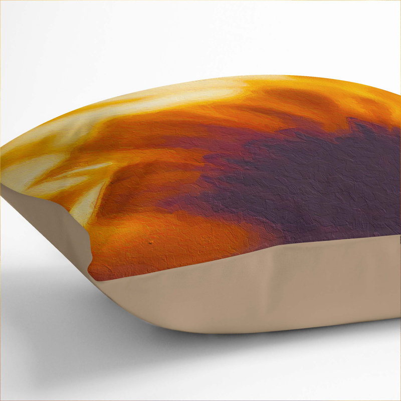 Petals of a Flower Cushion with Filling, 55cm H x 55cm W x 20cm D, Stone