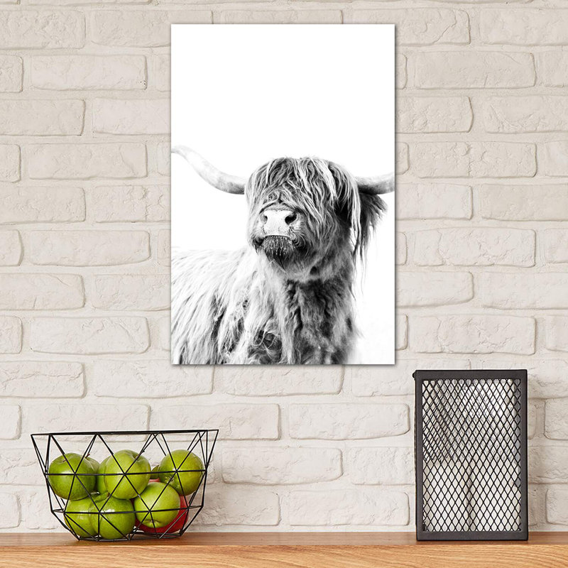 Highland Cattle Frida II by Monika Strigel - Wrapped Canvas Print, 30.48 cm H x 45.72 cm W