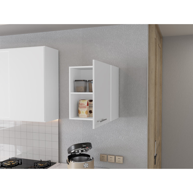 Armoire murale So-Hi en mélamine avec une porte, Blanc