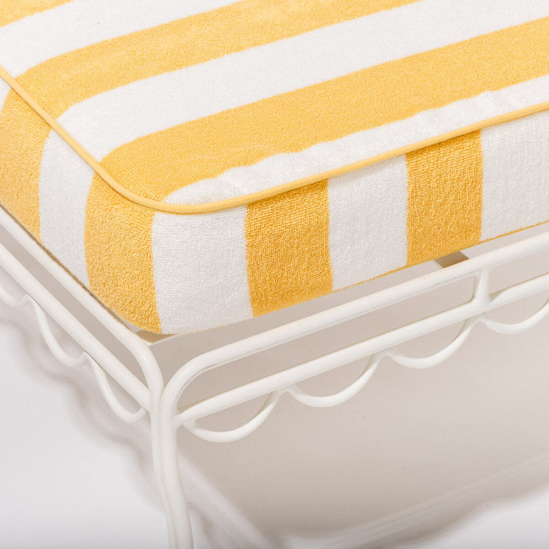 Lounger Towel, Crew Mimosa Yellow Stripe