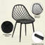 Dining Chair Plastic Seat with Sturdy Metal Legs-1929752202