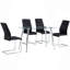 Chaises de salle à manger avec siège rembourré en similicuir Chaise de salle à manger rembourrée avec pieds en métal-1061293230-1045224093-1045224094