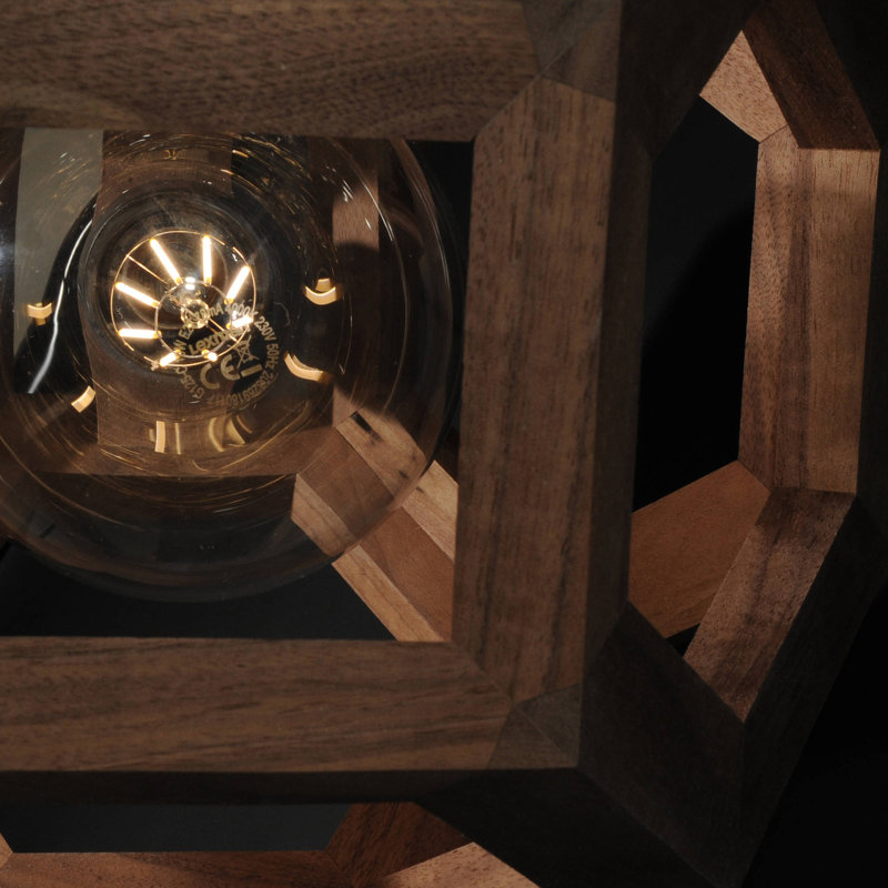 Chiang 1 - Light Oil Geometric Pendant, Walnut