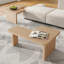 Table basse Mid-Century moderne en bois pour le salon, table d'appoint réglable et gratuite, 2 pièces-389110328
