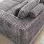 Chaise longue modulaire en velours côtelé 87 po - Gris-1058098431-1058098429