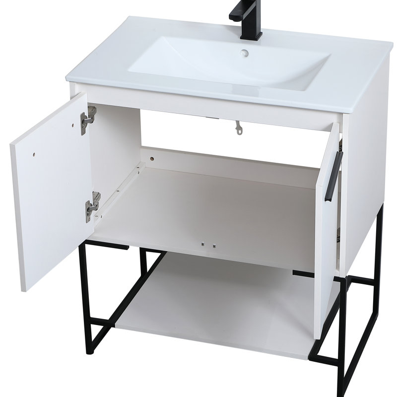 Ensemble de meuble-lavabo simple 30 po Gerard, Blanc