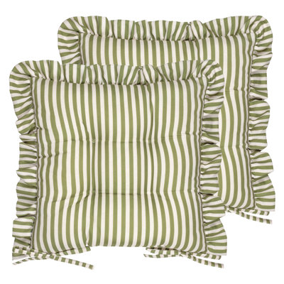 Millie Ruffle 2 Pack Indoor/Outdoor Seat Pads