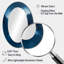 Miroir mural ovale bleu et bleu-1870050065