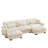 U-Shape 3 Deep Seat Modular Sofa Couch With 2 Movable Ottomans-1912398234