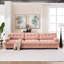 Canapé modulaire modulaire, canapé Cloud, sièges profonds modernes pour le salon, canapé 3 places confortable en flanelle avancée pour la chambre à coucher, canapé modulaire surdimensionné avec 5 coussins décoratifs-892447565