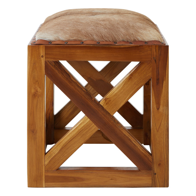 Aya Solid Wood Accent Stool