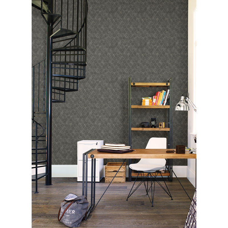 Rauta Metallic Wallpaper Roll, Pewter