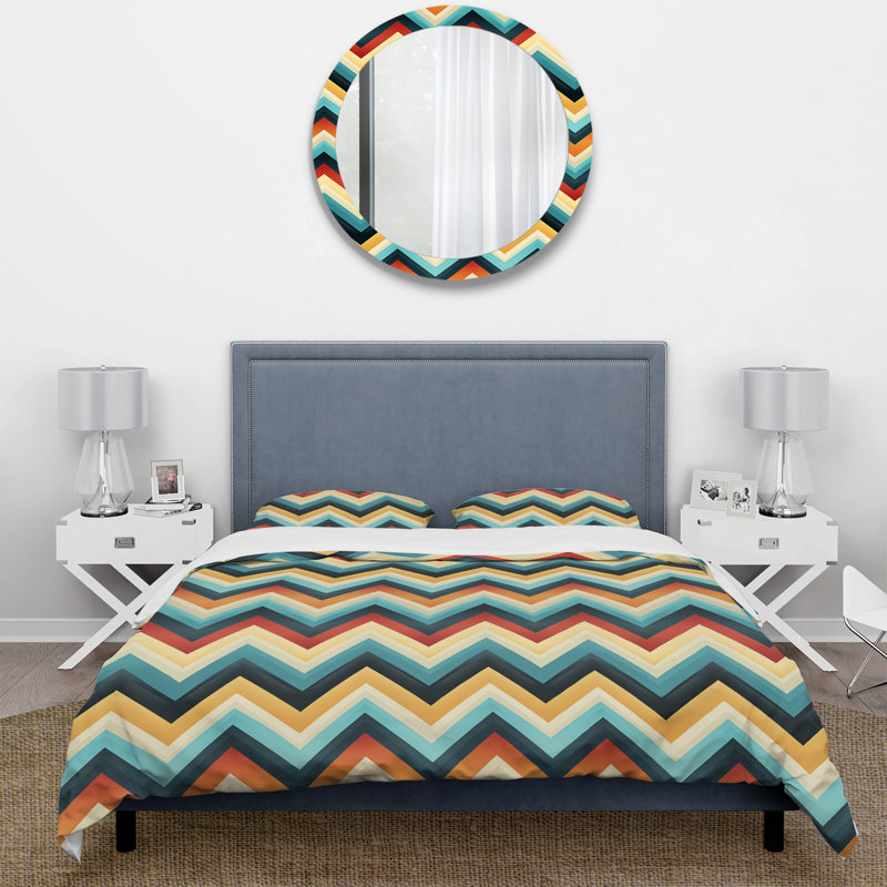Ensemble de housse de couette en microfibre Tribal Fusion, Housse de couette pour grand lit et 2 taies décor