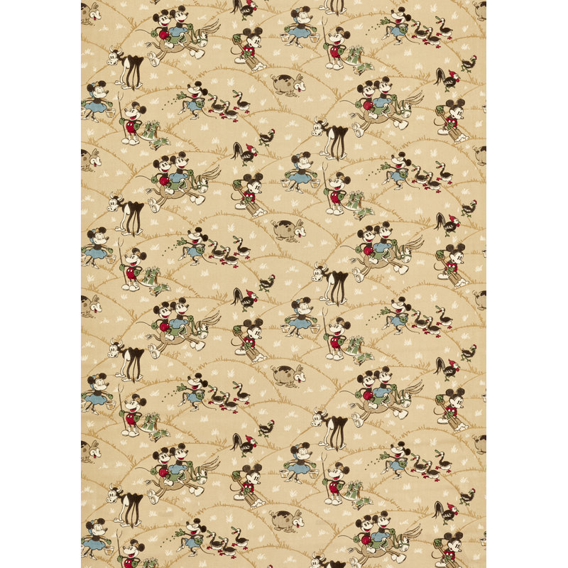 Mickey At the Farm Fabric, Butterscotch