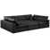 Canapé modulaire réversible de 120 po en similicuir de large avec repose-pieds