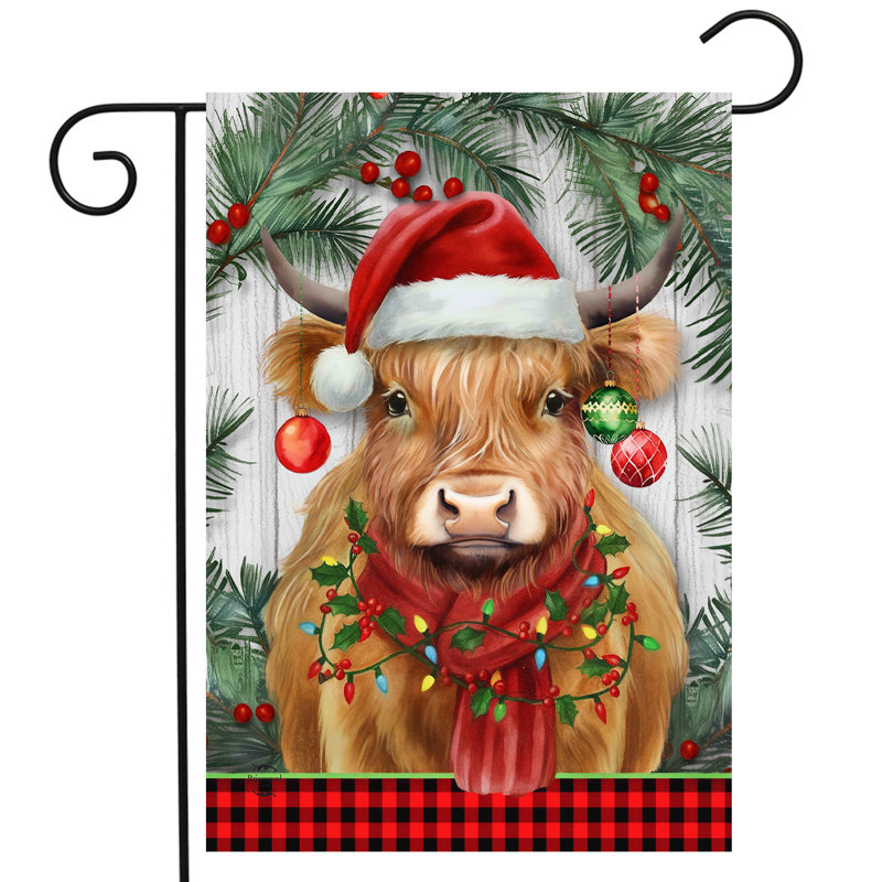 Drapeau vacances vache Highland 12 x 18