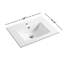 Lavabo de salle de bain rectangulaire encastré en céramique blanche avec trop-plein 24 po Dowell
