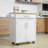 Rolling Kitchen Island With Drawer, Cabinet & Towel Rack, White - And Versatile Storage Tool Cart, With Rack For Ample