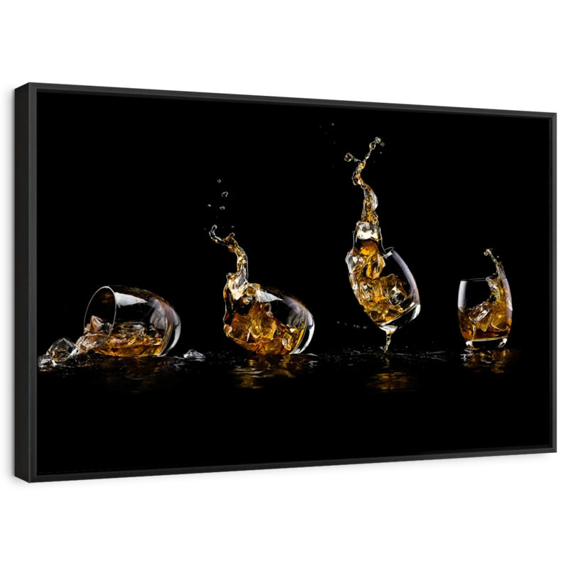Manger et boire «Glasses of Scotch», H 13 po x l 9 po
