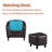 Pu Upholstery Leather Barrel Chair With Ottoman