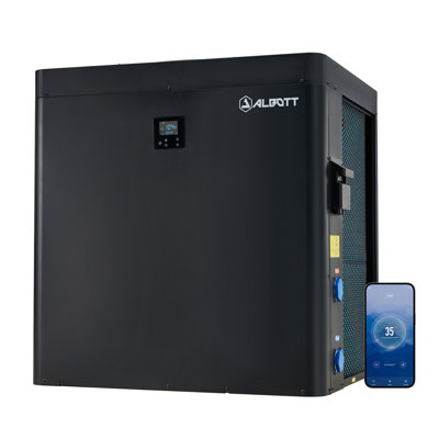 Swimming Pool Heat Pump - 150,000 Btu-220V, Black