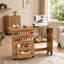 Bureau de couture mobile pliant avec station de charge et tablettes de rangement