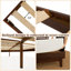 Lit plateforme en bois massif avec tête de lit ajustable Caden, style Mid-Century moderne-1991240174-1991240162