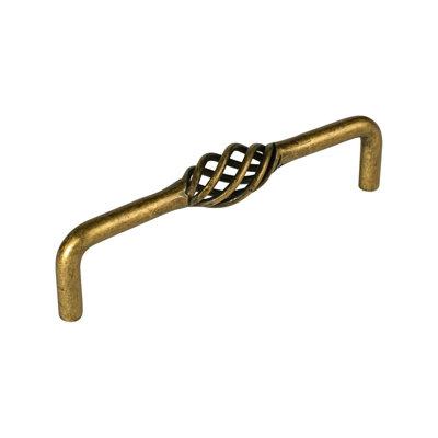 Outwater 25 Pack Antique Brass Steel Cabinet And Drawer Pulls – 5-1/8" Center To Center, Solid Steel Construction