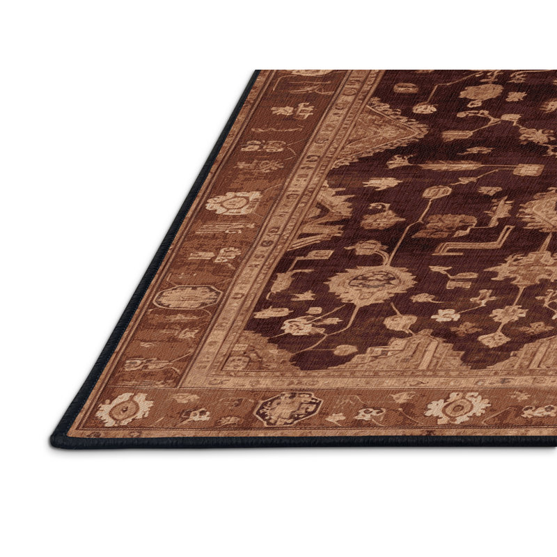 Tapis noir surteint lavable à la machine, Rectangulaire 2 pi x 3 pi