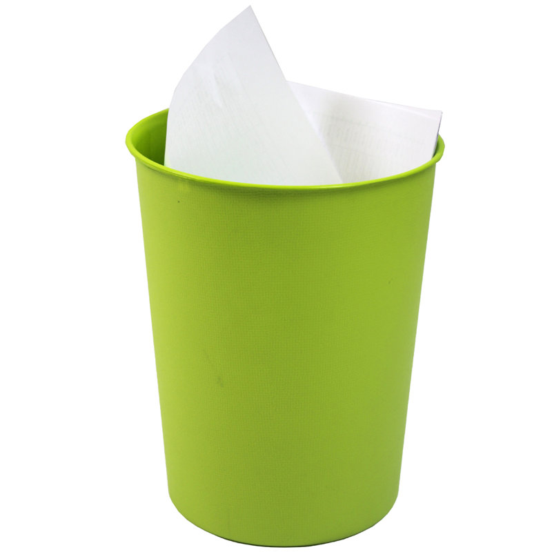 Plastic Open Waste Bin - 26.5L, Green
