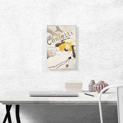 «Confetti 1894» par Henri De Toulouse-Lautrec - reproduction d'art sur toile tendue