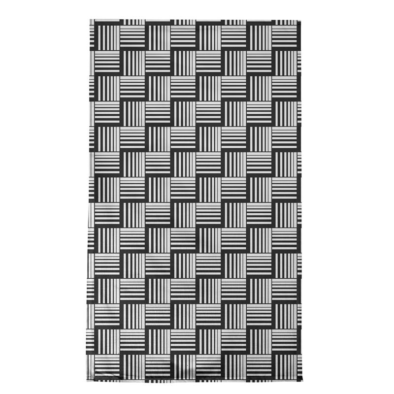 Jaya Tea Towel Kitchen Towel, Drak Gray/Black, Cotton Twill