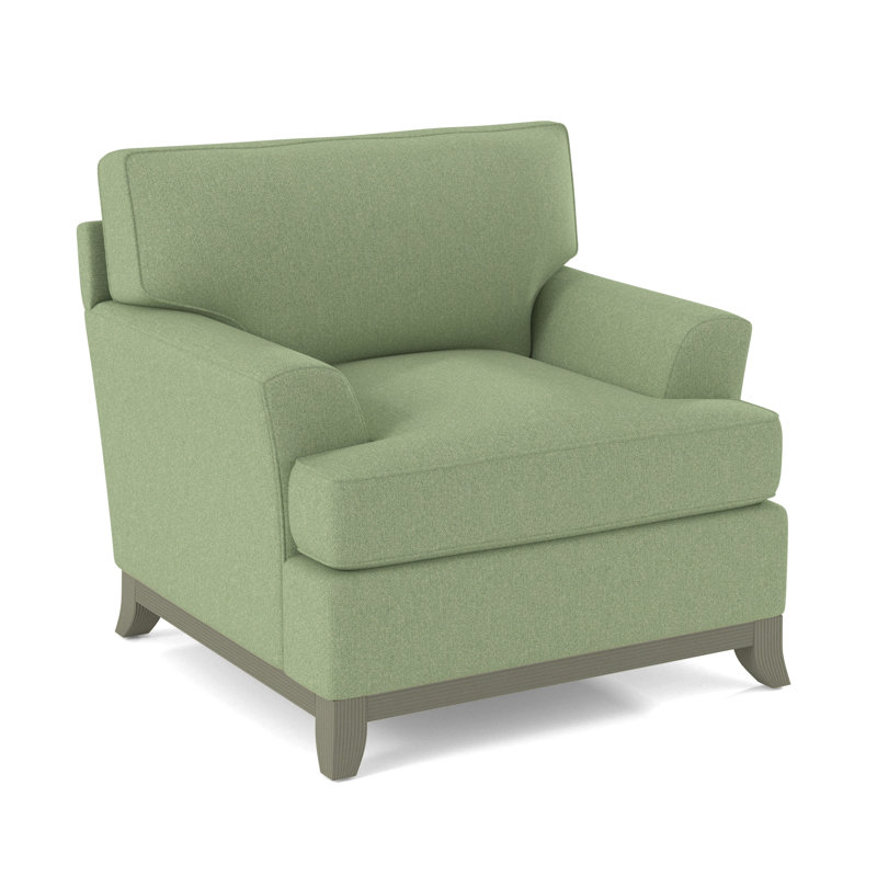 Oaks Way Armchair, Greystone, White Performance Fabric; 0851-94