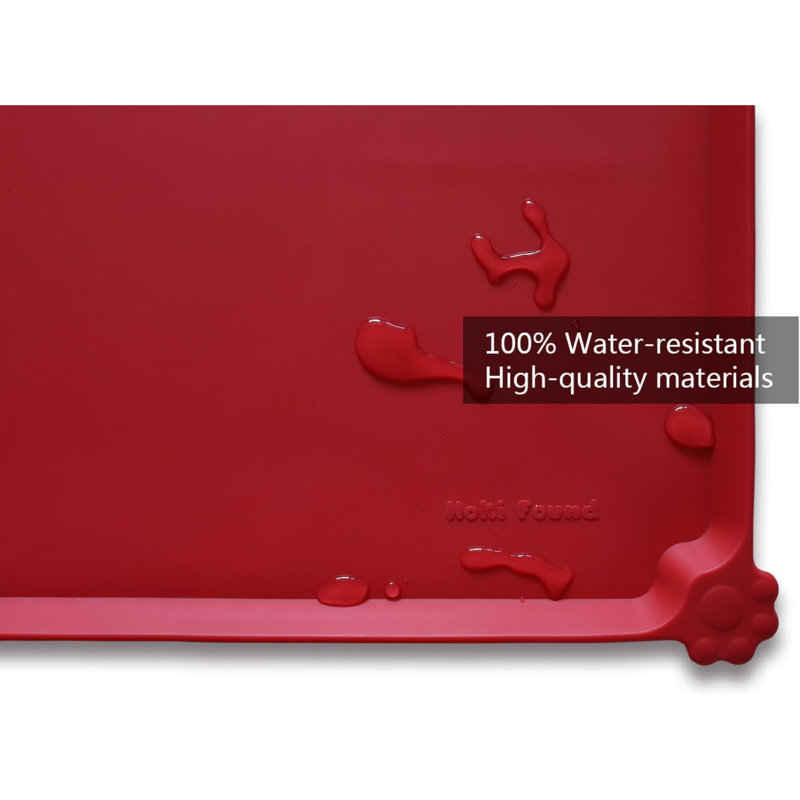 Mangeoire surélevée antidérapante, 14", Rouge
