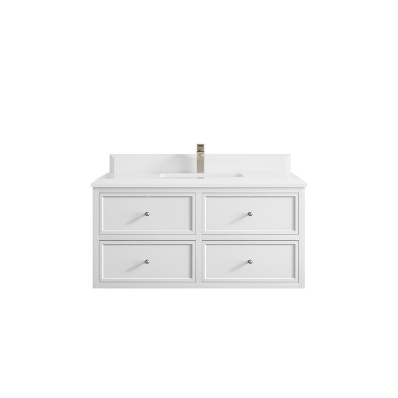 Dinaso 42'' Single Bathroom Vanity with Quartz Top