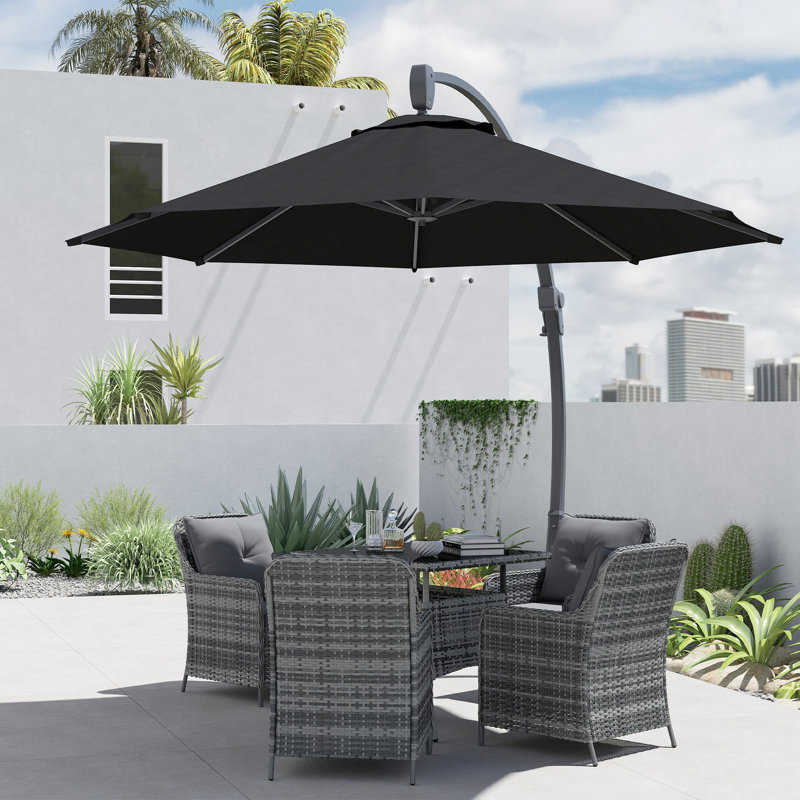 294cm Cantilever Parasol, Black