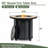 Propane Gas Fire Pit Table with Mosaic Ceramic Top, 50000 BTU for Outdoor Patio and Garden Gatherings
