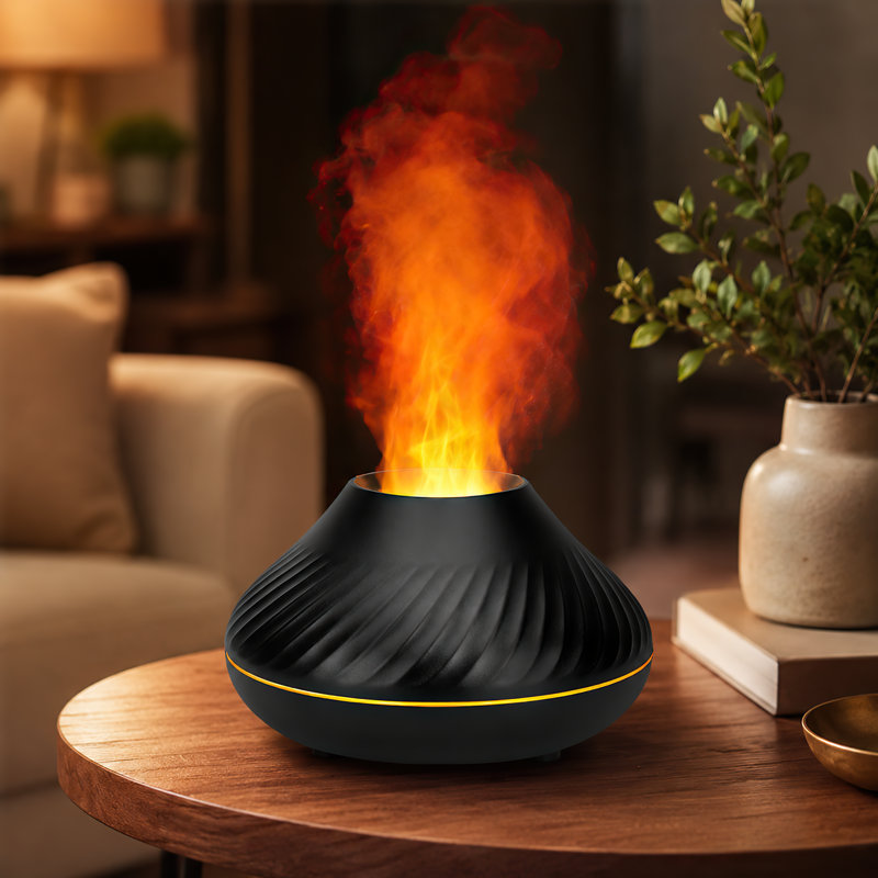 Humidificateur diffuseur de flammes 7 couleurs et 3 titres de produits optimisés