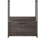 Système d'organisation modulaire Gin, 1 tiroir gris rustique, 1 tringle, noir