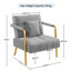 Color Upholstered Armchair-124637678