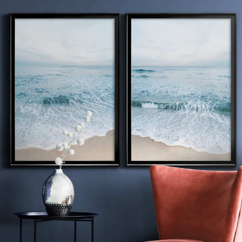 Tranquil Ocean I - ensemble de 2 reproductions, Aucun mat, H 31,5 po x l 47 po x P 1,5 po, H 26,5 po x l 73 po x P 1,5 po