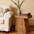 23.6" Solid End Table Set with Tapered Base, Walnut-1587522223-1577788699