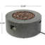 Foyer rond en fer 40 000, alimenté au propane, sans fumée, à allumage rapide, sans assemblage, gris pierre, 32 pouces de large, profond, 13,5 haut, 39,59 lb, électronique-131377581