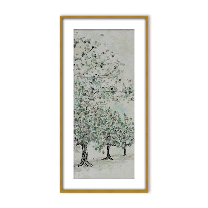 Nature Inspired "Dappled Canopy" Canvas Wall Art By , 48" H x 24" W, Framed Print, Beige