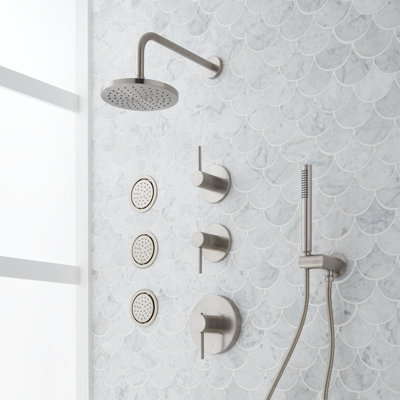 Système de douche thermostatique Lexia avec 3 jets pour le corps et douche à main