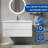 42-Inch Gloss White Wall-Mounted Floating Bath Vanity With Single White Solid Surface Sink Top-2025695535