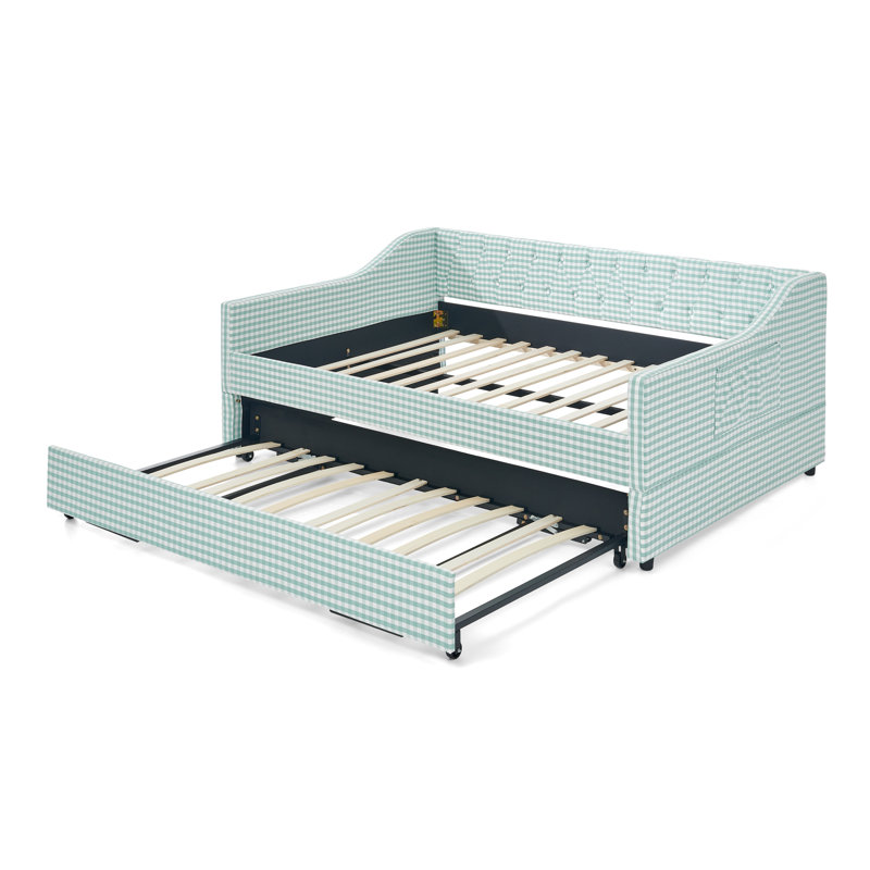 Full Daybed, Versatile 3-in-1 Convertible Couch Bed Transforms Into Twin Beds Or Large Combined Bed, Small Home Guest Bedroom Indoor Use