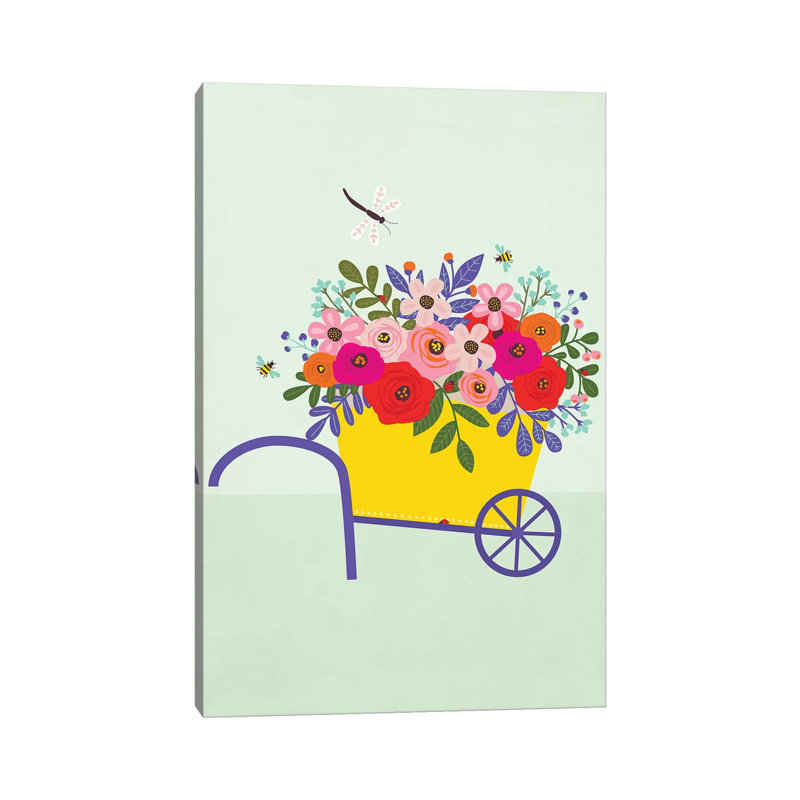 Garden 1 Piece Painting on Canvas, 30.48cm H x 20.32cm W x 1.91cm D, Wrapped Canvas