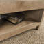 Table basse à plateau relevable, finition brune