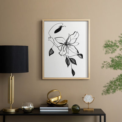 Wild Clematis I Framed Print - Solid Wood